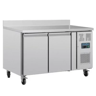 POLAR - Table réfrigérée positive 2 portes Série U avec dosseret 282L 