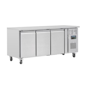 POLAR - Table réfrigérée positive 4 portes Série U avec dosseret 553 L 
