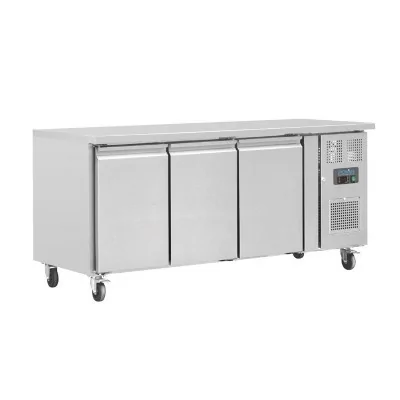 POLAR - Table réfrigérée positive 4 portes Série U avec dosseret 553 L 