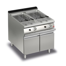 BARON - Friteuse gaz monobloc - 15 + 15 litres - Gamme QUEEN 700