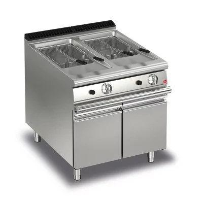 BARON - Friteuse gaz monobloc - 15 + 15 litres - Gamme QUEEN 700