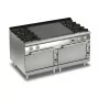 BARON - Fourneau - 4 feux vifs gaz + plaque coup de feu sur 2 fours gaz - Gamme QUEEN 700