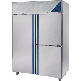 DALMEC - Armoire réfrigérée 0/+10 / -18/-22 - 1 porte pleine + 2 portillons - 1400 L - Sans groupe logé