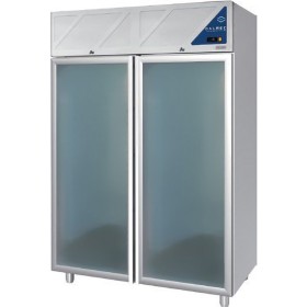 DALMEC - Armoire réfrigérée bi-température 0/+10 / -18/-22 - 2 portes vitrées - 1400 L - Sans groupe logé