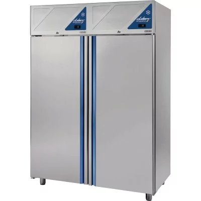 DALMEC - Armoire réfrigérée GN 2/1 avec groupe logé - 0 / +10°C / 0 / +10°C - 1400 L - 2 portes pleines