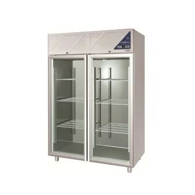DALMEC - Armoire réfrigérée négative -18/-22°C - 2 portes vitrées - 1200 L - Avec groupe logé