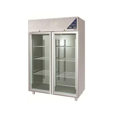 DALMEC - Armoire réfrigérée négative -18/-22°C - 2 portes vitrées - 1400 L - Avec groupe logé