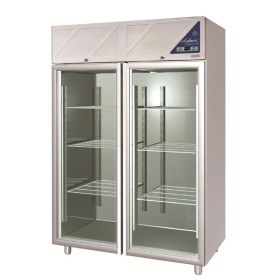 DALMEC - Armoire réfrigérée positive -2/+10°C - 2 portes vitrées - 1200 L - Avec groupe logé