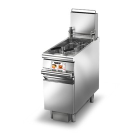 BARON - Friteuse gaz monobloc - Filtrage de l’huile + levage paniers - 23 L - EVO - Gamme QUEEN 900