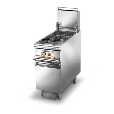 BARON - Friteuse gaz monobloc - Filtrage de l’huile + levage paniers - 23 L - EVO - Gamme QUEEN 900