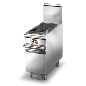 BARON - Friteuse gaz monobloc - Filtrage huile - 23 L - EVO - Largeur 400 mm - Gamme QUEEN 900