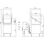 COLGED - Lave-vaisselle à capot - 22 litres - Panier 500 x 500 mm - hauteur utile 465 mm