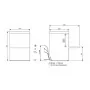 COLGED - Lave-vaisselle communtable - 15 litres - NEOTECH V1 - Panier 500 x 500 mm - Avec adoucisseur