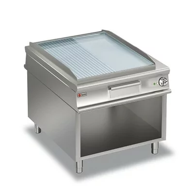 BARON - Grillade électrique sur placard ouvert - Gamme 1100 - Plaque 1/2 lisse
