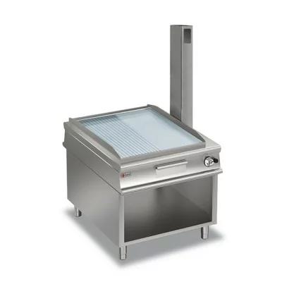 BARON - Monobloc plancha gaz - 1/2 lisse chrome dur - Largeur 900 mm - Gamme QUEEN 1100
