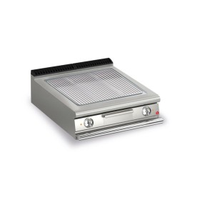 BARON - Plancha électrique - Plaque AISI 430 - Rainurée - Largeur 800 mm - Gamme QUEEN 900