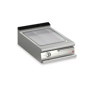 BARON - Plancha électrique - Plaque AISI 430 rainurée - Largeur 600 mm - Gamme QUEEN 900