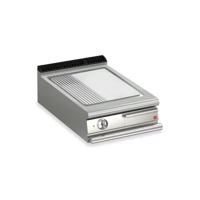 BARON - Plancha électrique - Plaque Chrome dur - 1/3 Rainurée - Largeur 600 mm - Gamme QUEEN 900