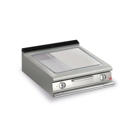 BARON - Plancha électrique - Plaque chrome dur - 1/3 Rainurée - Largeur 800 mm - Gamme QUEEN 900