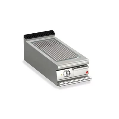 BARON - Plancha électrique - Plaque chrome dur rainurée - Largeur 400 mm - Gamme QUEEN 900