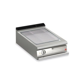 BARON - Plancha électrique - Plaque chrome dur rainurée - Largeur 600 mm - Gamme QUEEN 900