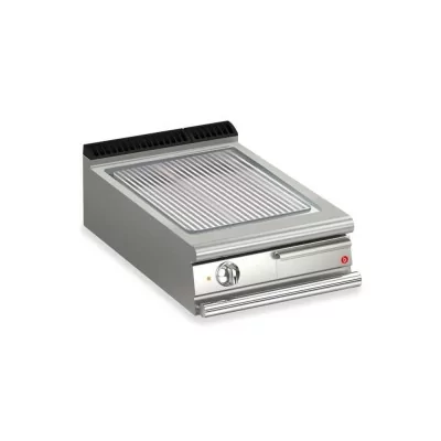 BARON - Plancha électrique - Plaque chrome dur rainurée - Largeur 600 mm - Gamme QUEEN 900