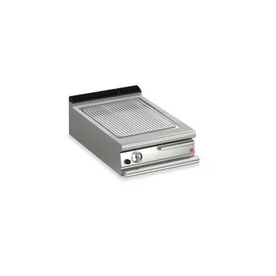 BARON - Plancha gaz - Plaque AISI 430 rainurée - Largeur 600 mm - Gamme QUEEN 900