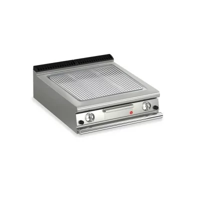 BARON - Plancha gaz - Plaque AISI 430 rainurée - Largeur 800 mm - Gamme QUEEN 900