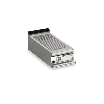BARON - Plancha gaz - Plaque chrome dur rainurée - Largeur 400 mm - Gamme QUEEN 900