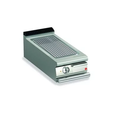 BARON - Top plancha électrique - Plaque rainurée 17,3 dm² - Chrome dur - L. 400 mm - 305x490 - Gamme QUEEN 700