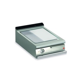 BARON - Top plancha électrique - Plaque 1/3 rainurée 37,3 dm² - AISI 430 - Larg. 600 mm - 505 x 490