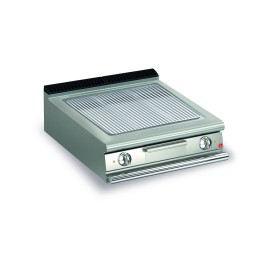 BARON - Top plancha électrique - Plaque rainurée 37,3 dm² - AISI 430 - L. 800 mm - 705x490 - Gamme QUEEN 700