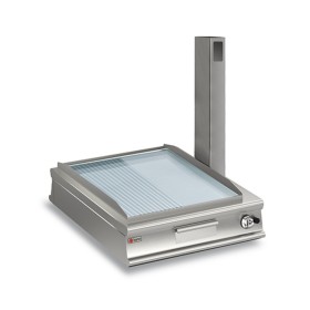 BARON - Top plancha gaz - 1/2 lisse chrome dur - Largeur 900 mm - Gamme QUEEN 1100 - 15 kW