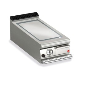 BARON - Top plancha gaz - Plaque lisse 17,3 dm² - Chrome dur - Larg. 400 mm - 305 x 490 - Gamme QUEEN 700