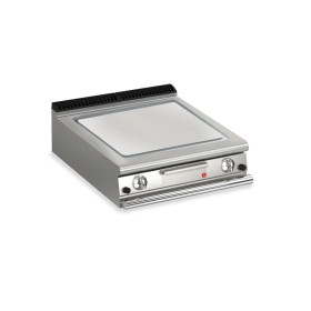 BARON - Top plancha gaz - Plaque lisse 37,3 dm² - Chrome dur - Larg. 800 mm - 705 x 490 - Gamme QUEEN 700