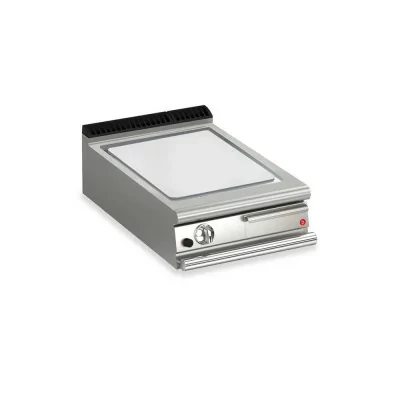 BARON - Top plancha gaz - Plaque rainurée 37,3 dm² - Chrome dur - L. 600 mm - 505x490 - Gamme QUEEN 700