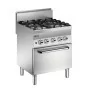 BARON - Fourneau - 4 feux vifs gaz sur four gaz - Gamme 650