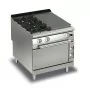 BARON - Fourneau - 2 feux vifs + 1/2 plaque coup de feu sur four électrique - Gamme QUEEN 900 - 21 + 6 kW