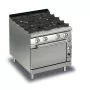BARON - Fourneau - 4 feux vifs + 1/2 plaque coup de feu sur four électrique - Gamme QUEEN 900 - 29,2 + 6 kW