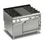 BARON - Fourneau - 4 feux vifs gaz sur four gaz + placard neutre - Gamme QUEEN 900