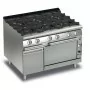 BARON - Fourneau - 6 feux vifs gaz sur four gaz et placard neutre - Gamme QUEEN 900