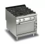 BARON - Fourneau gaz sur four gaz - 4 feux vifs - Gamme QUEEN 900