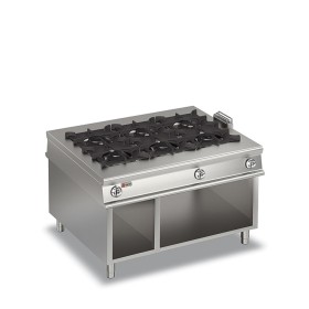 BARON - Plaque de cuisson - 6 feux vifs gaz sur baie libre - Gamme 1100