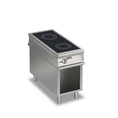 BARON - Plaque de cuisson à induction sur placard ouvert - 2 zones - Gamme 1100 - L. 450 mm