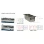 DALMEC - Saladette positive - Sans groupe - 5 GN 1/1 - 630 L - 4 portes - Prof. 700 - Avec vitrine basse