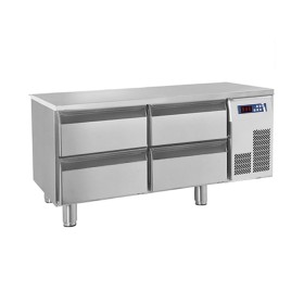 BARON - Soubassement réfrigéré sans dessus - 4 tiroirs - 140 L - Gamme 650