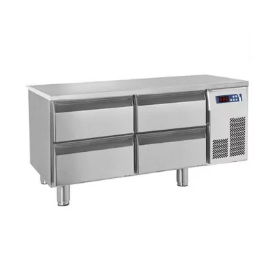BARON - Soubassement réfrigéré sans dessus - 4 tiroirs - 140 L - Gamme 650