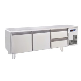 BARON - Soubassement réfrigéré sans dessus - 2 tiroirs + 2 portes - 220 L - Gamme 650