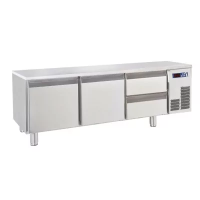 BARON - Soubassement réfrigéré sans dessus - 2 tiroirs + 2 portes - 220 L - Gamme 650