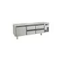 BARON - Soubassement réfrigéré sans dessus - 4 tiroirs + 1 porte - 220 L - Gamme 650